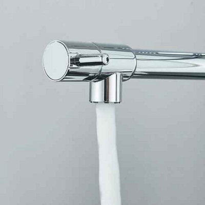 Kitchen Mixer Tap Chrome Pull Out Dual Spout Spray Monobloc Single Lever