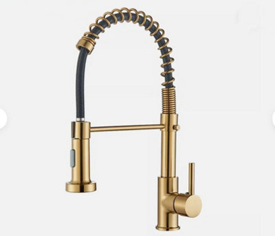 Kitchen Mixer Tap Pull Out Kitchen Faucet Gold Pull Down Kitchen Sink Faucet Luxury Hot & Cold Brass