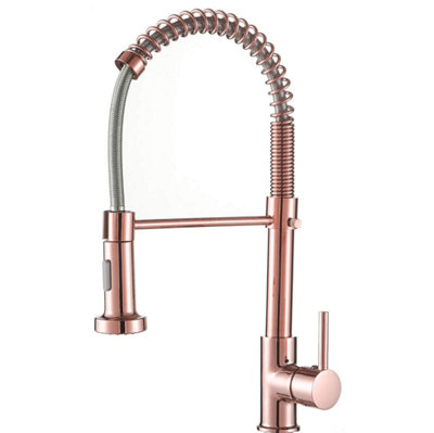 Kitchen Mixer Tap Pull Out Kitchen Faucet Rose Gold Pull Down Kitchen Sink Faucet Luxury Hot & Cold Brass