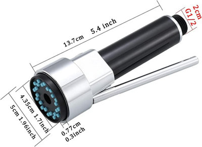 Pull Down Kitchen Sink Spray Head – 1/2" IPS Stainless Steel Replacement For Pull-Out Hoses, Home Or Commercial Use