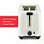 Kitchen Perfected 2 Slice Extra Wide Slot Toaster - 750W Cream & Black