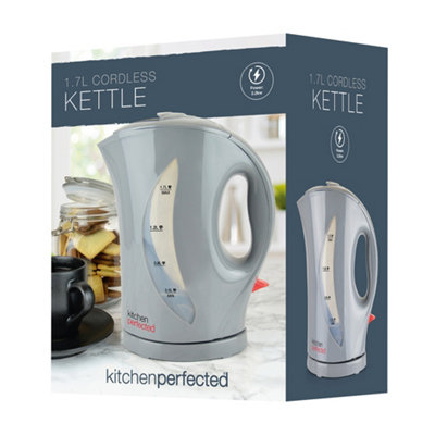 Kitchen Perfected 2000W 1.7L Electric Cordless Kettle Anthracite Grey