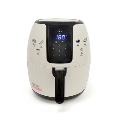 Kitchen Perfected 4L XL Family Sized Digi-Touch AIRFRYER -  Cream/Black