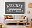 Kitchen Quote Dinner Choices Grey Canvas Print Wall Art - Medium 20 x 32 Inches
