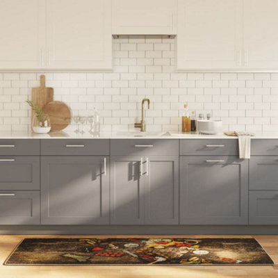 Kitchen Rug Multicolour 60x180 cm Washable Anti Slip