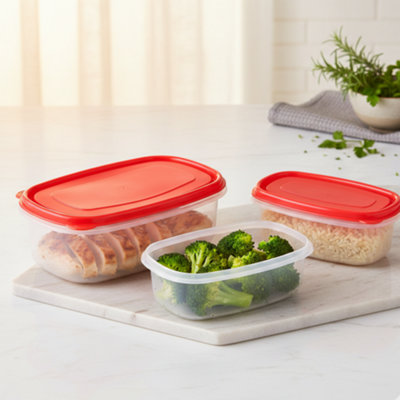 Kitchen Set of 3 EasyStore Rectangular Containers Airtight Storage Boxes