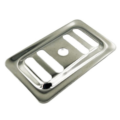 Kitchen Sink Overflow Cover Rectangular Chrome Metal Grill Plate
