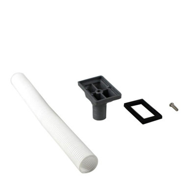 Talea Kitchen Sink Drainage Square Overflow With Hose – PP Plastic, 21mm Inner Diameter, 330mm Hose Length