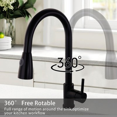 Matte Black top Kitchen Faucet