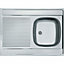 Kitchen Sink Unit Cabinet Cupboard Single Bowl Franke SINK 80cm Grey Gloss Luxe