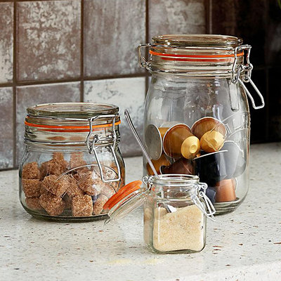 Shop storage jars.