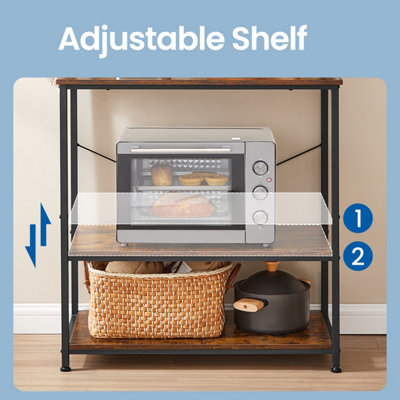 Kitchen Storage Rack, Coffee Bar, Baker s Rack, Total 6 Shelves and 6 ...
