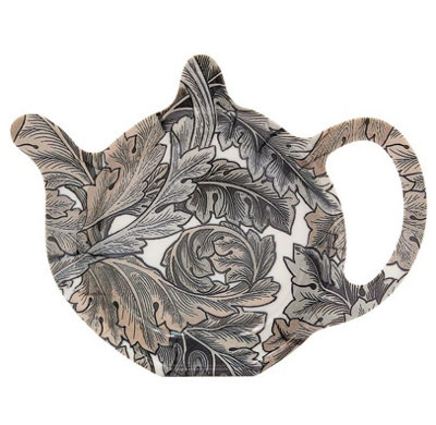 Kitchen, Table, Teabag, Teaspoon Tidy. Featuring a Acanthus Print Design. H10 x W13 x D2 cm