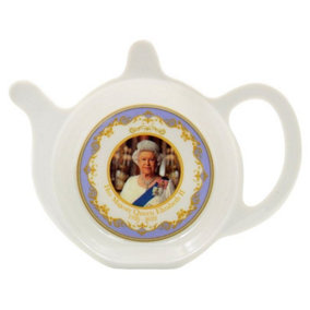 Kitchen, Table Teabag, Teaspoon Tidy. Souvenir Commemorating HM Queen Elizabeth II . H10 x W13 x D2 cm