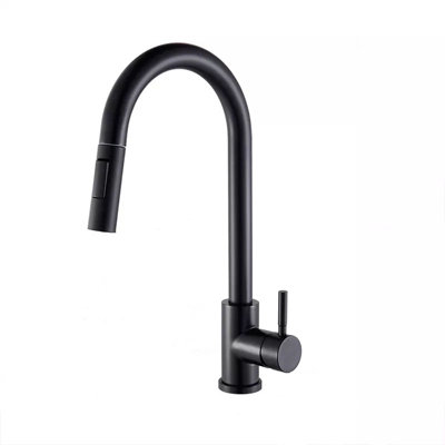 Kitchen Tap Black Finish Mixer Pull Out