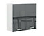 Kitchen Unit 80cm 800mm Wall Cabinet 2 Door Cupboard Soft Close Grey Gloss Luxe