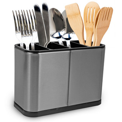 Kitchen Utensils Caddy Stainless Steel Cutlery Holder Organizer Dishwasher Safe