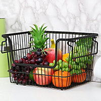 Kitchen Vegetable Fruit Storage Rack Wire Basket Hanging Organizer