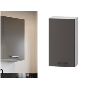 Kitchen Wall Cabinet 400mm Unit 40cm Cupboard Soft Close Dark Grey Storage Clara