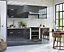 Kitchen Wall Panel Upper Top Cabinet Cupboard Luxe 30cmx58cm Grey Gloss Modern