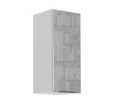 Kitchen Wall Unit 300mm Cabinet Soft Close 30cm Cupboard Light Grey Gloss Star