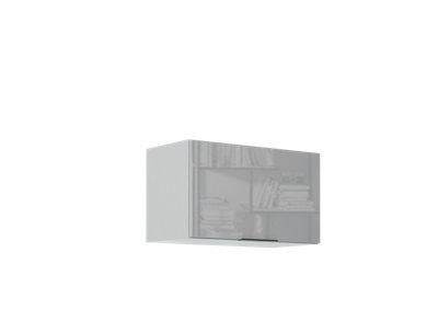 Kitchen Wall Unit 600mm Extractor Fan Hood Housing Cabinet Modern Grey ...