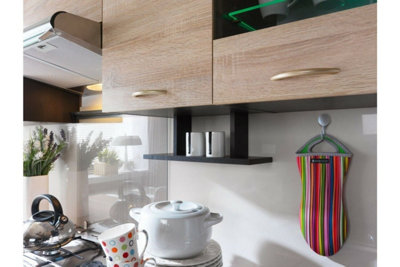 Kitchen Wall Unit Cabinet Cupboard 800mm Modular Upper Storage Sonoma Light Oak Wenge Brown Wooden Effect Junona