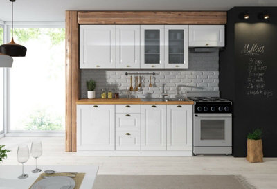 Kitchen Wall Unit Extractor Cabinet 60cm 600 White Gloss Shaker ...