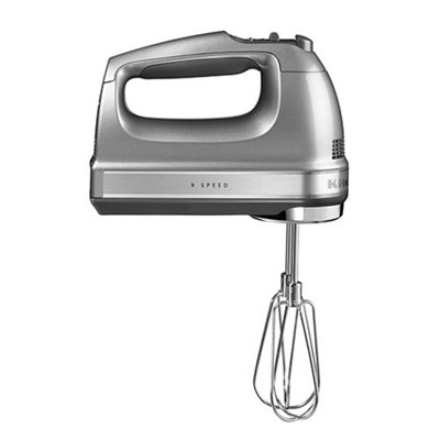 VonShef 5-Speed Hand Mixer - Electric 250W Hand-held Mixer with Turbo Boost  Button & Stainless Steel Accessories (Chrome Beater, Dough Hook & Balloon  Whisk) for…