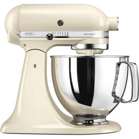 KitchenAid Artisan 125 Mixer 4.8L Almond Cream - Includes Wire Whisk, Dough Hook and Kitchen Aid Flat Beater (5KSM125BAC)