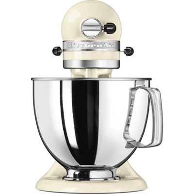 KitchenAid Artisan 125 Mixer 4.8L Almond Cream - Includes Wire Whisk, Dough Hook and Kitchen Aid Flat Beater (5KSM125BAC)