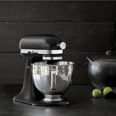 KitchenAid Artisan Mixer 156 Matte Black with Hammered Bowl