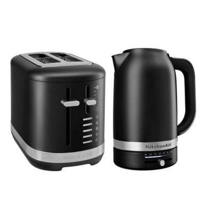 KitchenAid Breakfast Suite Matte Black 1.7L Kettle and 2 Slice Toaster ...