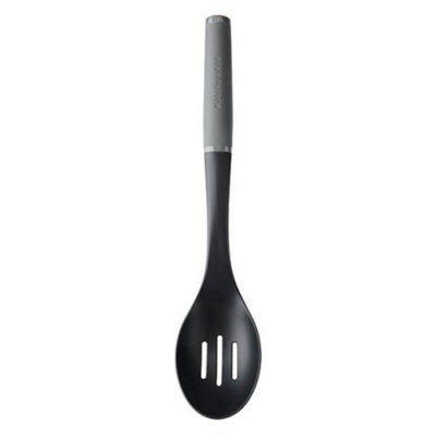 KitchenAid Soft Grip Slotted Spoon Charcoal Grey