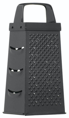 KitchenCraft Black Non-Stick 17cm Four Sided Box Grater