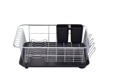 KitchenCraft Chrome Plated Dish Drainer Cutlery Plates Cups Holder 42 x 3.5 cm