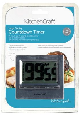 KitchenCraft Large Easy Read Chromed Timer