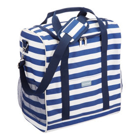 KitchenCraft Lulworth Large Nautical-Striped Family Cool Bag