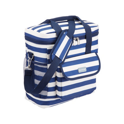 KitchenCraft Lulworth Nautical-Striped Medium Cool Bag | DIY at B&Q