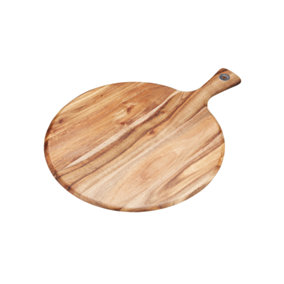 KitchenCraft Natural Elements Acacia Wood Round Serving Paddle Board