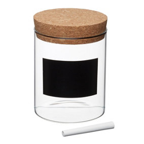KitchenCraft Natural Elements Small Glass Storage Canister