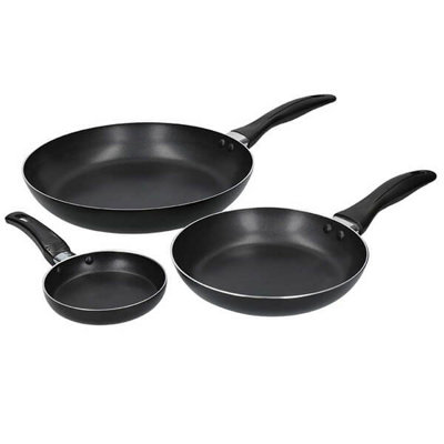 KitchenCraft Non Stick Frying Pan Set in Gift Box, 28cm, 20cm & 12cm