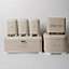 KitchenCraft Set of Gift-Boxed Lovello Iced Latte Textured Counter Top Storage Set, Utensil Store, Bread Bin, Cake Tin