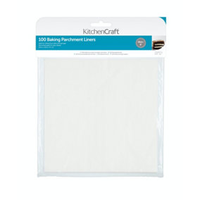 KitchenCraft Square 20cm Siliconised Baking Papers