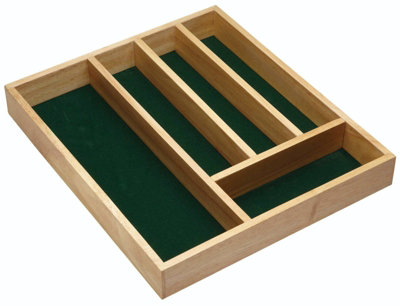 KitchenCraft Traditional Wooden Cutlery Tray