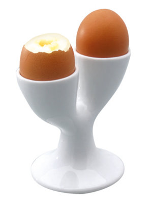 KitchenCraft White Porcelain Double Egg Cup