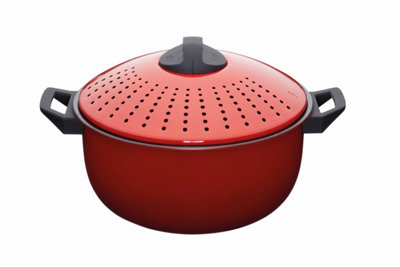 KitchenCraft World of Flavours 4 Litre Carbon Steel Pasta Pot