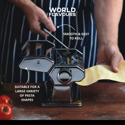 KitchenCraft World of Flavours Italian Deluxe Double Cutter Pasta Machine