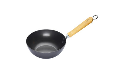 KitchenCraft World of Flavours Oriental Carbon Steel 20cm Non-Stick Wok