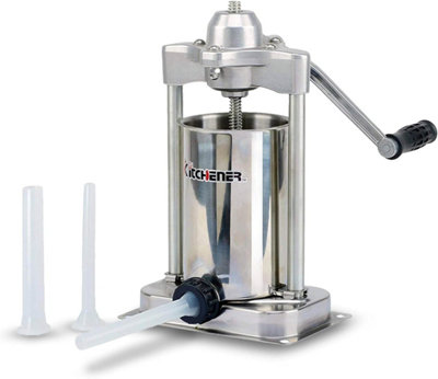 Kitchener Elite Super Heavy Duty Commercial 5 LBS Stainless Steel Sausage Stuffer Filler Maker SKU GBM004